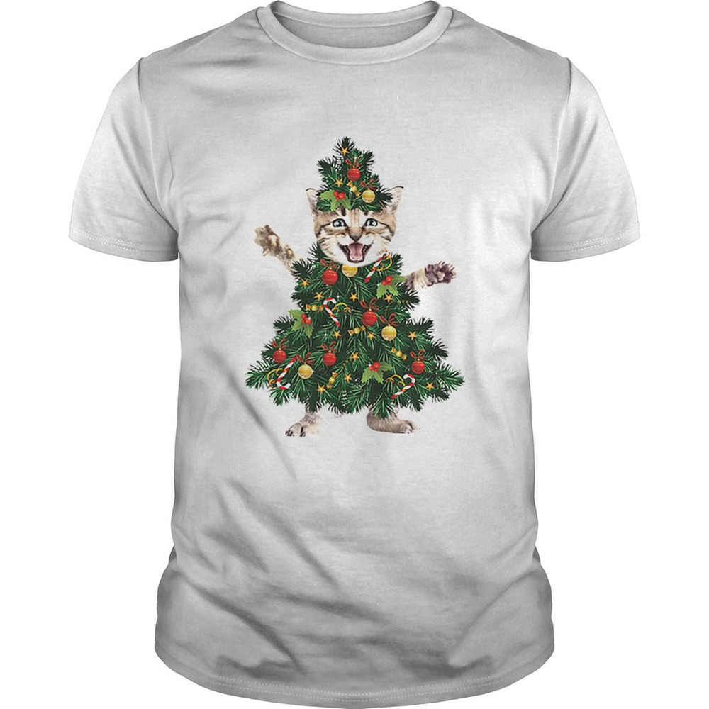 Cat Pine Christmas Tree Shirt